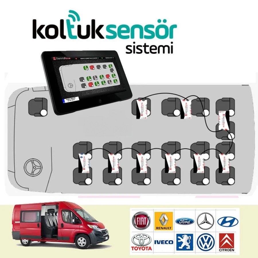 16 KOLTUK 17+1 SENSÖR SETİ SİSTEMİ